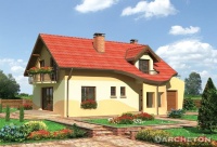 Projekt domu murowanego, wolnostojącego, niepodpiwniczonego