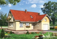 Projekt domu murowanego, wolnostojącego, niepodpiwniczonego