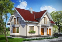 Projekt domu murowanego, wolnostojącego, niepodpiwniczonego