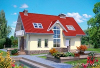 Projekt domu murowanego, wolnostojącego, niepodpiwniczonego