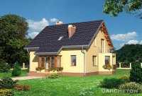 Projekt domu murowanego, wolnostojącego, niepodpiwniczonego
