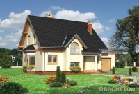 Projekt domu murowanego, wolnostojącego, niepodpiwniczonego