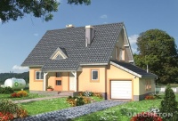 Projekt domu murowanego, wolnostojącego, niepodpiwniczonego