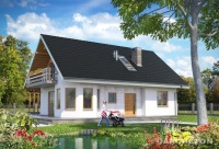 Projekt domu murowanego, wolnostojącego, niepodpiwniczonego