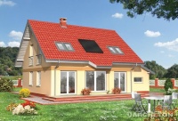 Projekt domu murowanego, wolnostojącego, niepodpiwniczonego