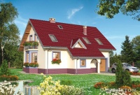 Projekt domu murowanego, wolnostojącego, niepodpiwniczonego