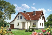 Projekt domu murowanego, wolnostojącego, niepodpiwniczonego