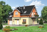 Projekt domu murowanego, wolnostojącego, niepodpiwniczonego