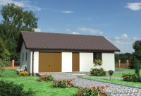 Projekt garażu murowanego, niepodpiwniczonego