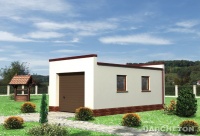 Projekt garażu murowanego, niepodpiwniczonego