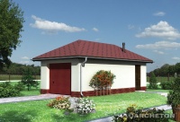 Projekt garażu murowanego, niepodpiwniczonego