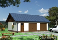 Projekt garażu murowanego, niepodpiwniczonego