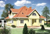 Projekt domu murowanego, wolnostojącego, niepodpiwniczonego