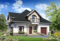 Projekt domu murowanego, wolnostojącego, niepodpiwniczonego
