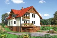 Projekt domu murowanego, wolnostojącego Projekt domu murowanego, wolnostojącego