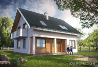 Projekt domu murowanego, wolnostojącego, niepodpiwniczonego Projekt domu murowanego, wolnostojącego, niepodpiwniczonego