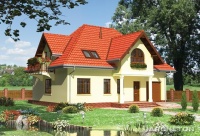 Projekt domu murowanego, wolnostojącego, niepodpiwniczonego