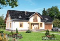 Projekt domu murowanego, wolnostojącego, niepodpiwniczonego