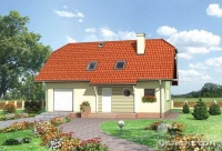 Projekt domu murowanego, wolnostojącego, niepodpiwniczonego