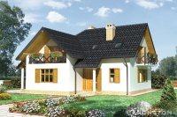Projekt domu murowanego, wolnostojącego, niepodpiwniczonego