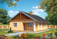 Projekt domu murowanego, wolnostojącego, niepodpiwniczonego