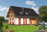 Projekt domu murowanego, wolnostojącego, niepodpiwniczonego