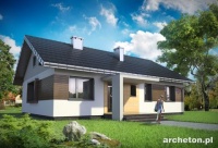 Projekt domu murowanego, wolnostojącego, niepodpiwniczonego Projekt domu murowanego, wolnostojącego, niepodpiwniczonego