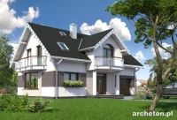 Projekt domu murowanego, wolnostojącego, niepodpiwniczonego