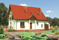Projekt domu murowanego, wolnostojącego, niepodpiwniczonego Projekt domu murowanego, wolnostojącego, niepodpiwniczonego