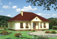 Projekt domu wolnostojącego, niepodpiwniczonego Projekt domu wolnostojącego, niepodpiwniczonego