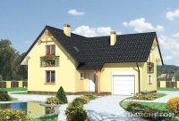 Projekt domu murowanego, wolnostojącego, niepodpiwniczonego Projekt domu murowanego, wolnostojącego, niepodpiwniczonego