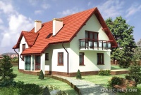 Projekt domu murowanego, wolnostojącego, niepodpiwniczonego