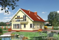 Projekt domu murowanego, wolnostojącego, niepodpiwniczonego