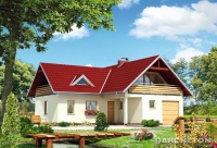 Projekt domu murowanego, wolnostojącego, niepodpiwniczonego