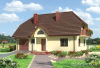 Projekt domu murowanego, wolnostojącego, niepodpiwniczonego