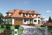 Projekt domu murowanego, wolnostojącego