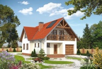 Projekt domu murowanego, wolnostojącego, niepodpiwniczonego Projekt domu murowanego, wolnostojącego, niepodpiwniczonego