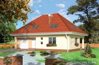 Projekt domu murowanego, wolnostojącego, niepodpiwniczonego