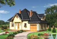 Projekt domu murowanego, wolnostojącego, niepodpiwniczonego Projekt domu murowanego, wolnostojącego, niepodpiwniczonego