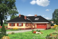 Projekt domu murowanego, wolnostojącego, niepodpiwniczonego Projekt domu murowanego, wolnostojącego, niepodpiwniczonego