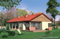 Projekt domu murowanego, wolnostojącego, niepodpiwniczonego Projekt domu murowanego, wolnostojącego, niepodpiwniczonego