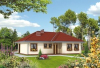 Projekt domu murowanego, wolnostojącego, niepodpiwniczonego Projekt domu murowanego, wolnostojącego, niepodpiwniczonego