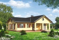 Projekt domu murowanego, wolnostojącego, niepodpiwniczonego Projekt domu murowanego, wolnostojącego, niepodpiwniczonego