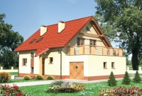 Projekt domu murowanego, wolnostojącego, niepodpiwniczonego