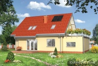 Projekt domu murowanego, wolnostojącego, niepodpiwniczonego