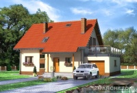Projekt domu murowanego, wolnostojącego, niepodpiwniczonego