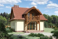 Projekt domu murowanego, wolnostojącego, niepodpiwniczonego