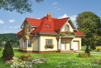 Projekt domu murowanego, wolnostojącego, niepodpiwniczonego