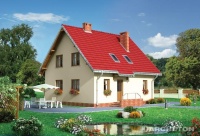 Projekt domu murowanego, wolnostojącego, niepodpiwniczonego