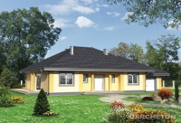 Projekt domu murowanego, wolnostojącego, niepodpiwniczonego